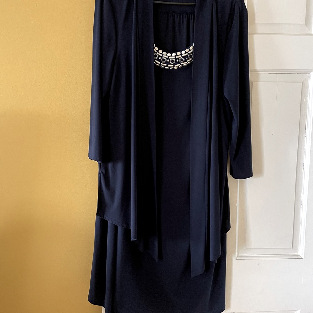 One piece dark blue evening  dress
